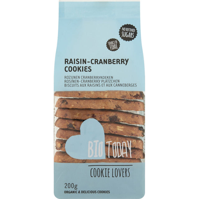 Bio Today Raisins cranberrykoeken Biscuits 200g