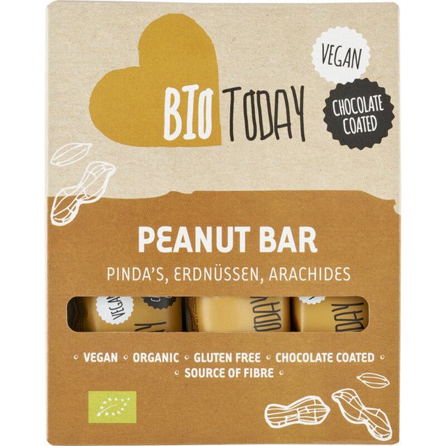 Bio Today Vegan choco bar Peanuts 120g