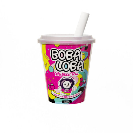 Boba Loba Popping boba drink strawberry lychee 350ml