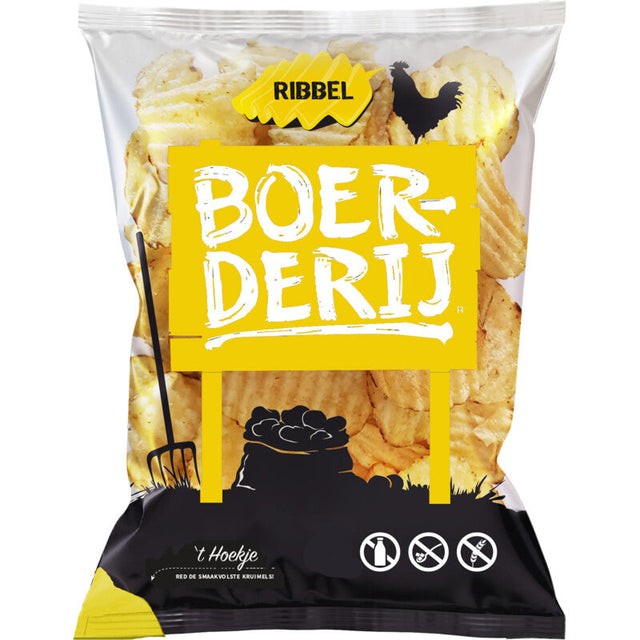 Boerderij Chips ribbel 150g