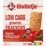 Bolletje Low carb groentecrackers paprika Crackers and savoury biscuits 200g