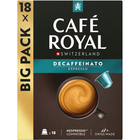 Café Royal Espresso decaffeinato 18 capsules 90g