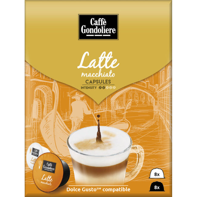 Caffe Gondoliere Dolce gusto compatible latte macchiato Coffee capsules 156g