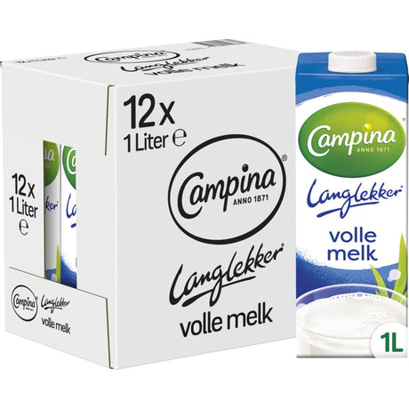Campina Langlekker Whole Milk 12 × 1l