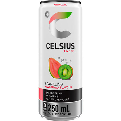 Celsius Sparkling kiwi guava flavour Energy drink 250ml