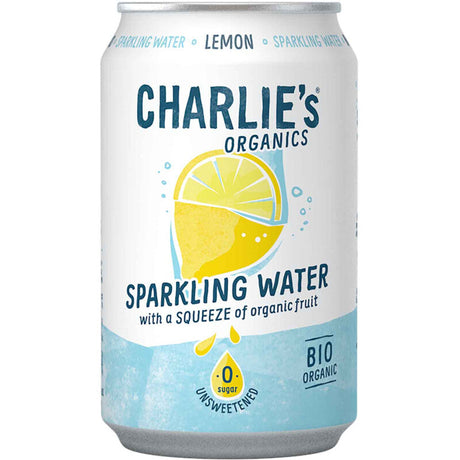 Charlie's Organics sparkling water lemon Soft drink 330ml