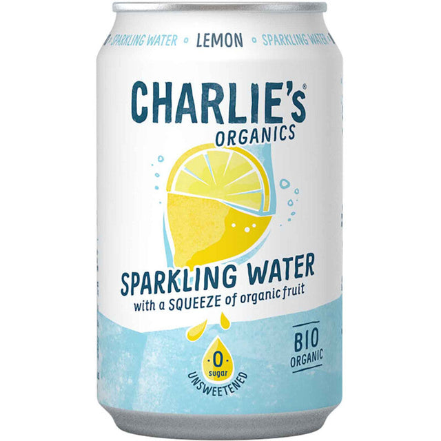 Charlie's Organics sparkling water lemon Soft drink 330ml