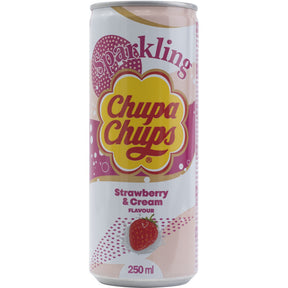 Chupa Chups Strawberry & cream flavour Lollipops 250g
