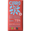 Claro Bar 75% dark cacao nibs & seasalt 80g