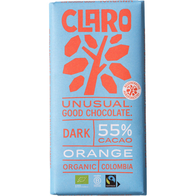 Claro Bar 55% dark orange 80g