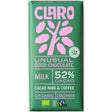 Claro Bar 52% milk cacao nibs & coffee 80g