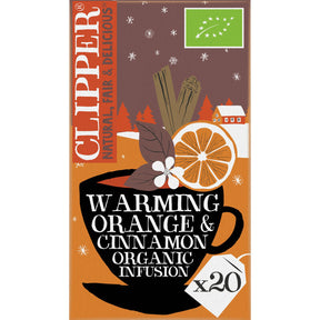 Clipper Warming orange cinnamon organic infusion Herbal tea 40g