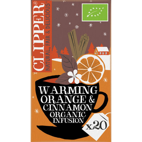 Clipper Warming orange cinnamon organic infusion Herbal tea 40g