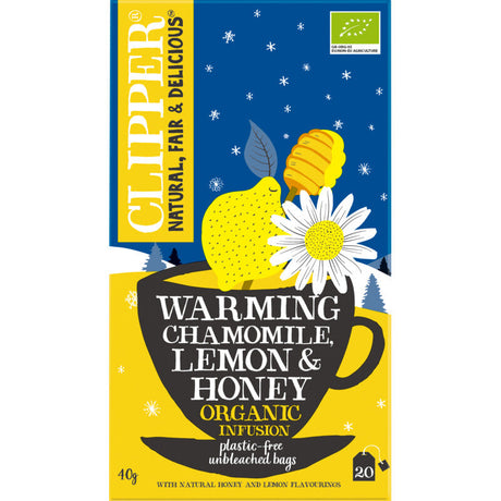 Clipper Warming chamomile lemon & honey Herbal tea 40g