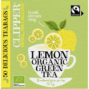 Clipper Lemon organic green tea 50-pack 92g