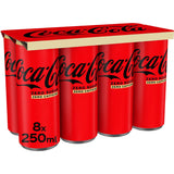 Coca-Cola Zero sugar zero caffeïne 8 × 250ml
