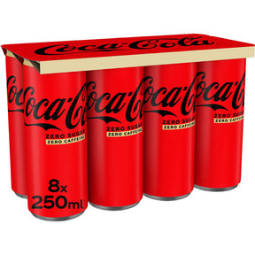 Coca-Cola Zero sugar zero caffeïne 8 × 250ml