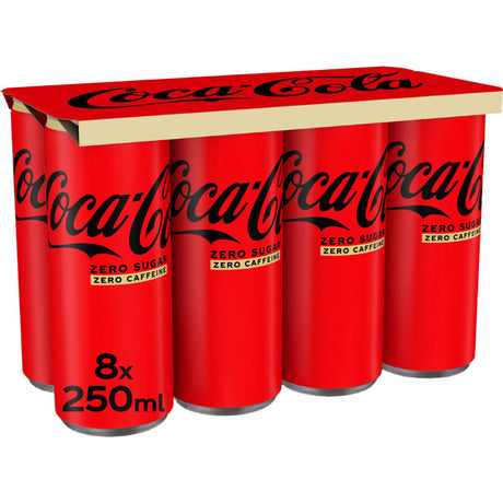 Coca-Cola Zero sugar zero caffeïne 8 × 250ml