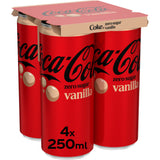 Coca-Cola Zero sugar vanilla 4 × 250ml