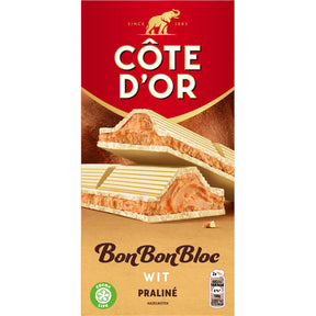 Côte d'Or BonBonBloc chocoladereep praliné White Chocolate 200g