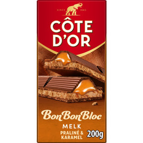 Côte d'Or BonBonBloc chocoladereep praliné Caramel Chocolates 200g