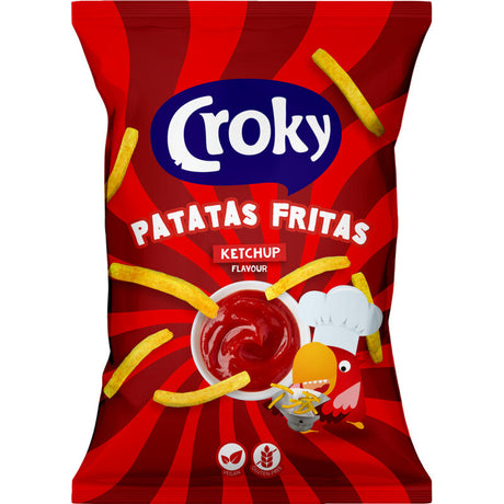 Croky Patatas fritas ketchup Potato chips 100g