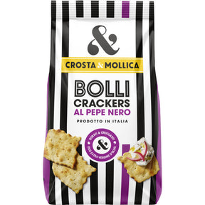 Crosta Mollica Bolli crackers Black Pepper 150g
