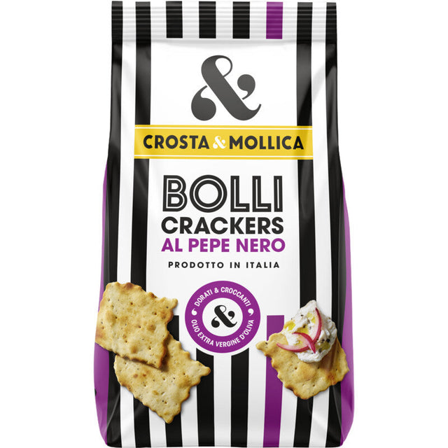 Crosta Mollica Bolli crackers Black Pepper 150g