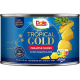 Dole Tropical gold Pineapple Pieces op Juice 227ml