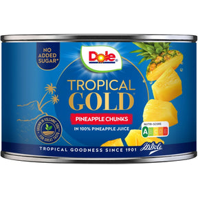 Dole Tropical gold Pineapple Pieces op Juice 227ml