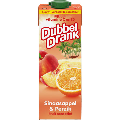 DubbelDrank Orange & Peach Fruit drink 1l