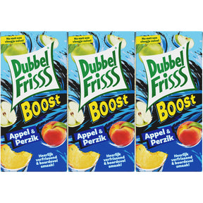 DubbelFrisss Boost Apple & Peach Fruit 6 × 200ml