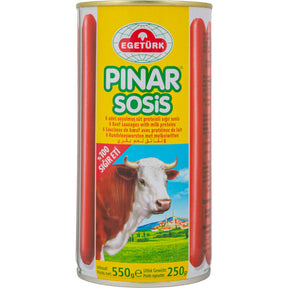 Egetürk Pinar sosis rundvleesworsten 550g