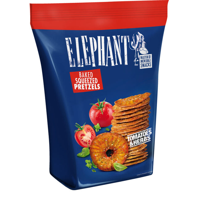 Elephant Pretzels tomatoes & herbs Crackers and savoury biscuits 160g