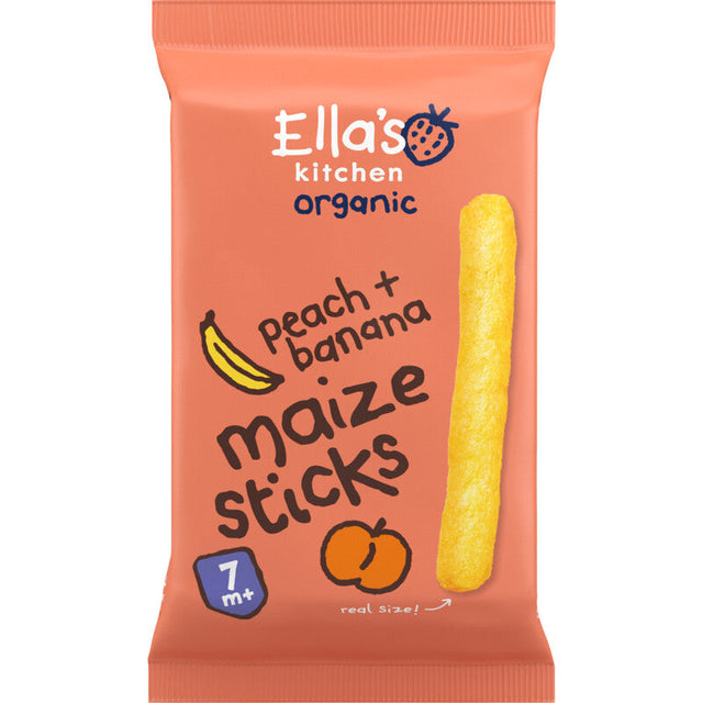 Ella's kitchen Maize sticks Peach + Banana 7m+ bio Baby snacks 17g