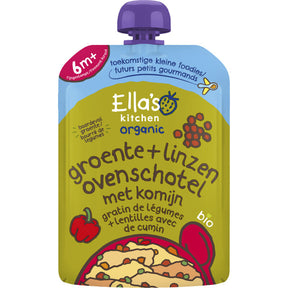 Ella's kitchen Vegetable Casserole with Lentils 6m+ bio Baby food 130g