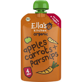 Ella's kitchen Carrots, Apples + Parsnip 4m+ bio Baby food 120g