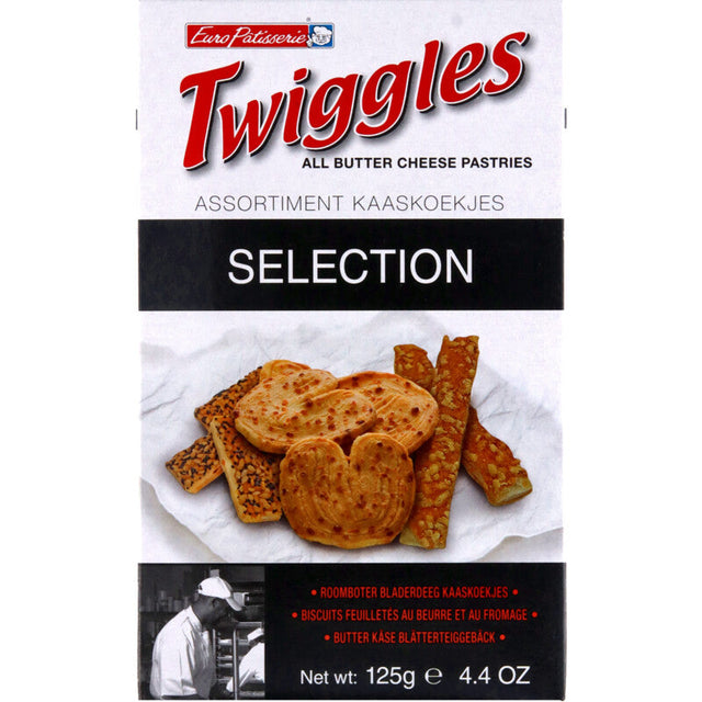 Euro Patisserie Twiggles selection kaaskoekjes Savoury snacks 125g