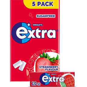 Extra Strawberry 5-pack Chewing gum 70g