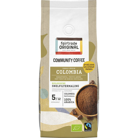 Fairtrade Original Colombia Organic Ground Filter Coffee 250g