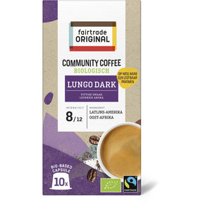 Fairtrade Original Community coffee lungo dark 10-capsules 53g