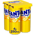 Fanta Lemon zero sugar Soft drink 4 × 250ml