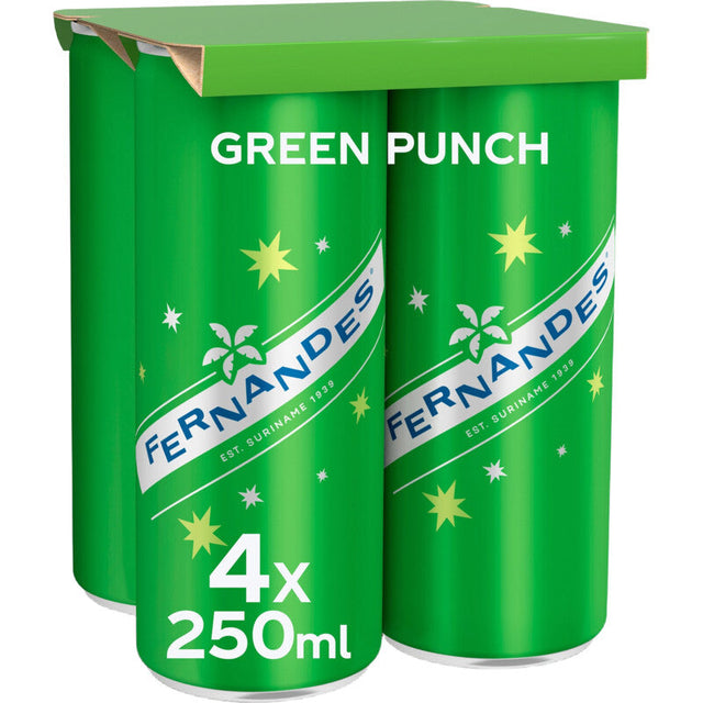 Fernandes Green punch Soft drink 4 × 250ml