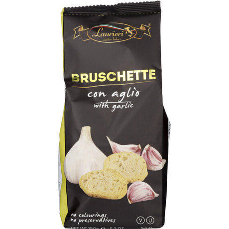 Fratelli Laurieri Bruschette with Garlic Savoury snacks 150g
