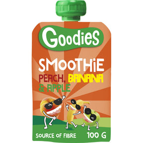 Goodies Fruit Purée Pouch smoothie Peach, Banana 3+ Baby food 100g