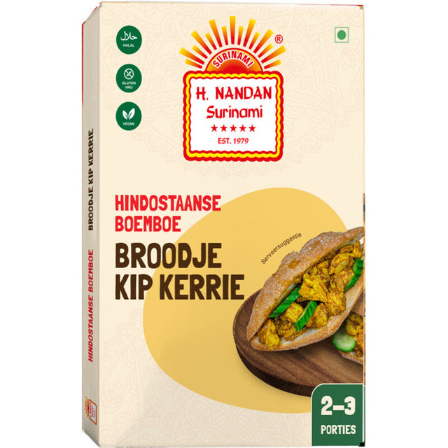 H. Nandan Hindostaanse boemboe Bun Chicken Curry Spice paste 70g