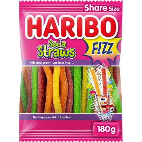 Haribo Soda straws f!zz Sour Soft drink 180ml