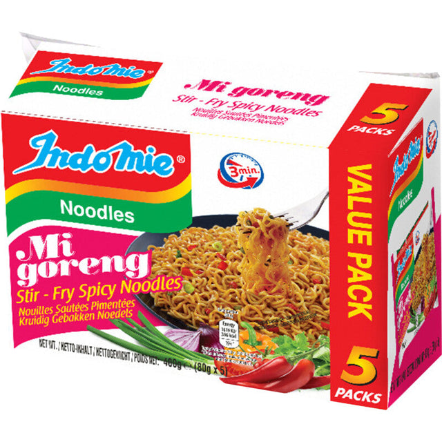 Indomie Noodles mi goreng spicy 5-pack 400g