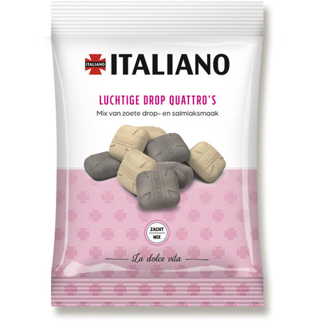 Italiano Luchtige Liquorice quattro's 140g