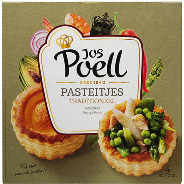 Jos Poell Puff Pastry Cases Traditional 125g